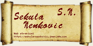 Sekula Nenković vizit kartica